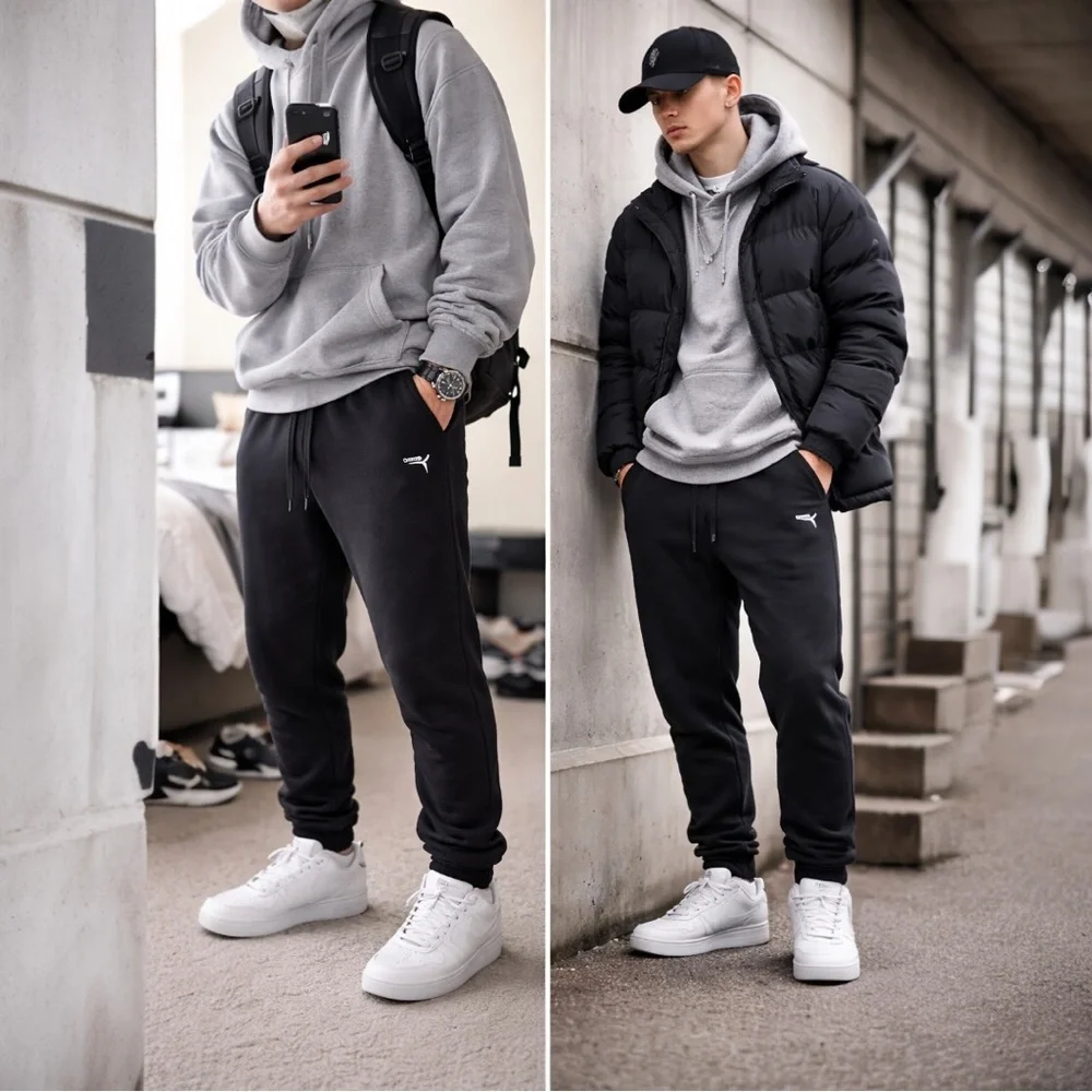 Gymshark EUC Black Tapered Joggers Athletic Fleece Sweatpants Men’s M Gym Fit - Picture 16 of 16